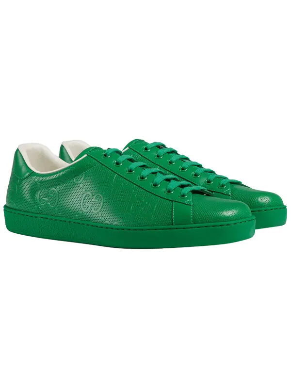 Кроссовки ace series g printing sports shoe 'green' Gucci — изображение 3 из 4, зеленый