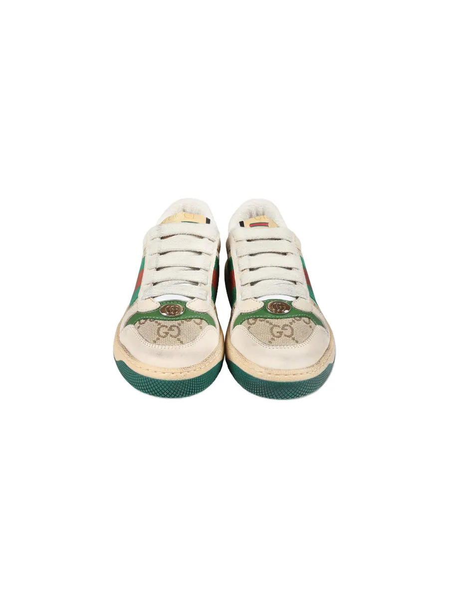 Кроссовки (TD) Gucci Screener Trainer 'Butter Leather' — изображение 2 из 4, бежевый