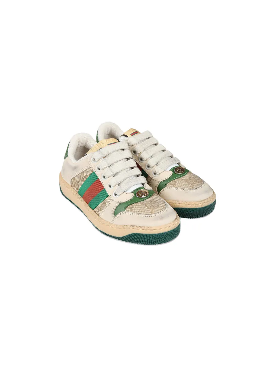 Кроссовки (TD) Gucci Screener Trainer 'Butter Leather' — изображение 3 из 4, бежевый