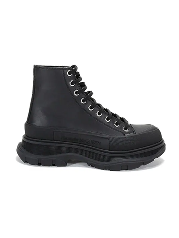 Кроссовки tread slick lace up boot 'triple black leather' Alexander Mcqueen — изображение 2 из 4, черный/черный/черный