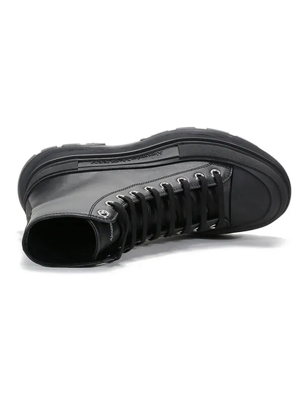 Кроссовки tread slick lace up boot 'triple black leather' Alexander Mcqueen — изображение 4 из 4, черный/черный/черный