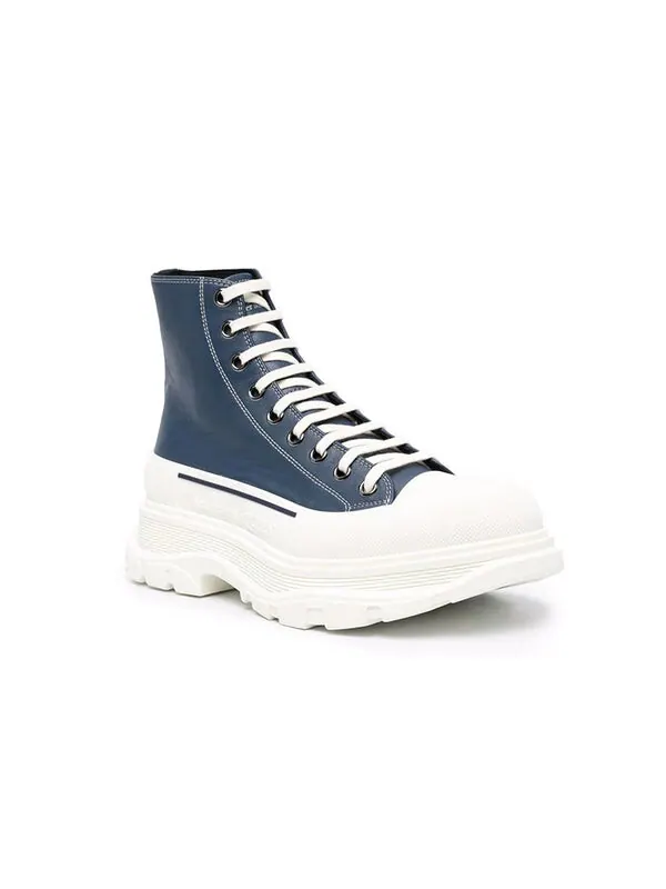 Кроссовки tread slick lace up boot 'navy leather' Alexander Mcqueen — изображение 2 из 4, темно-синий