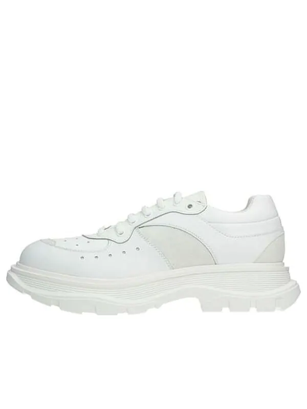 Кроссовки tread suede-panelled leather trainers 'white' Alexander Mcqueen — изображение 1 из 4, белый