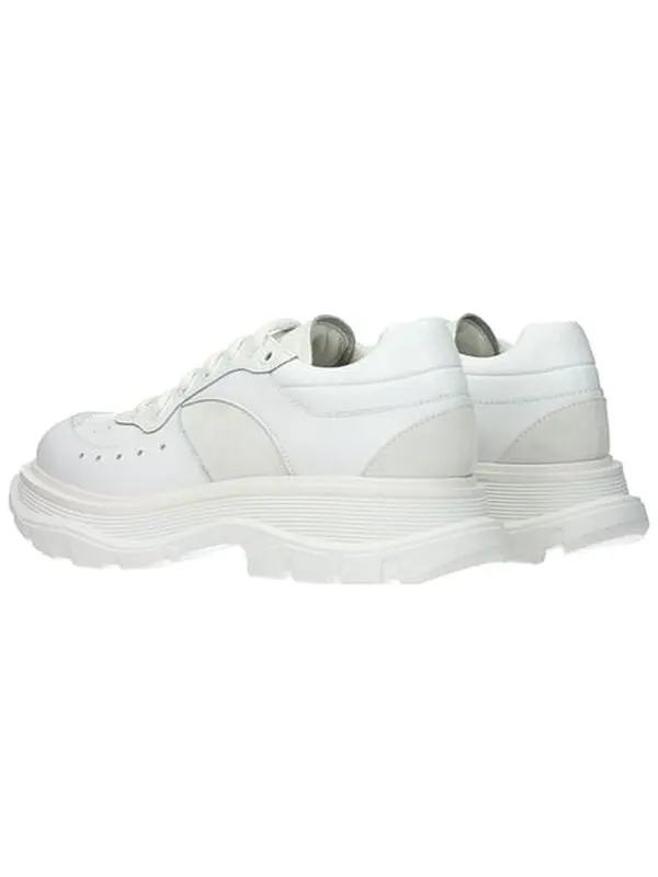 Кроссовки tread suede-panelled leather trainers 'white' Alexander Mcqueen — изображение 3 из 4, белый