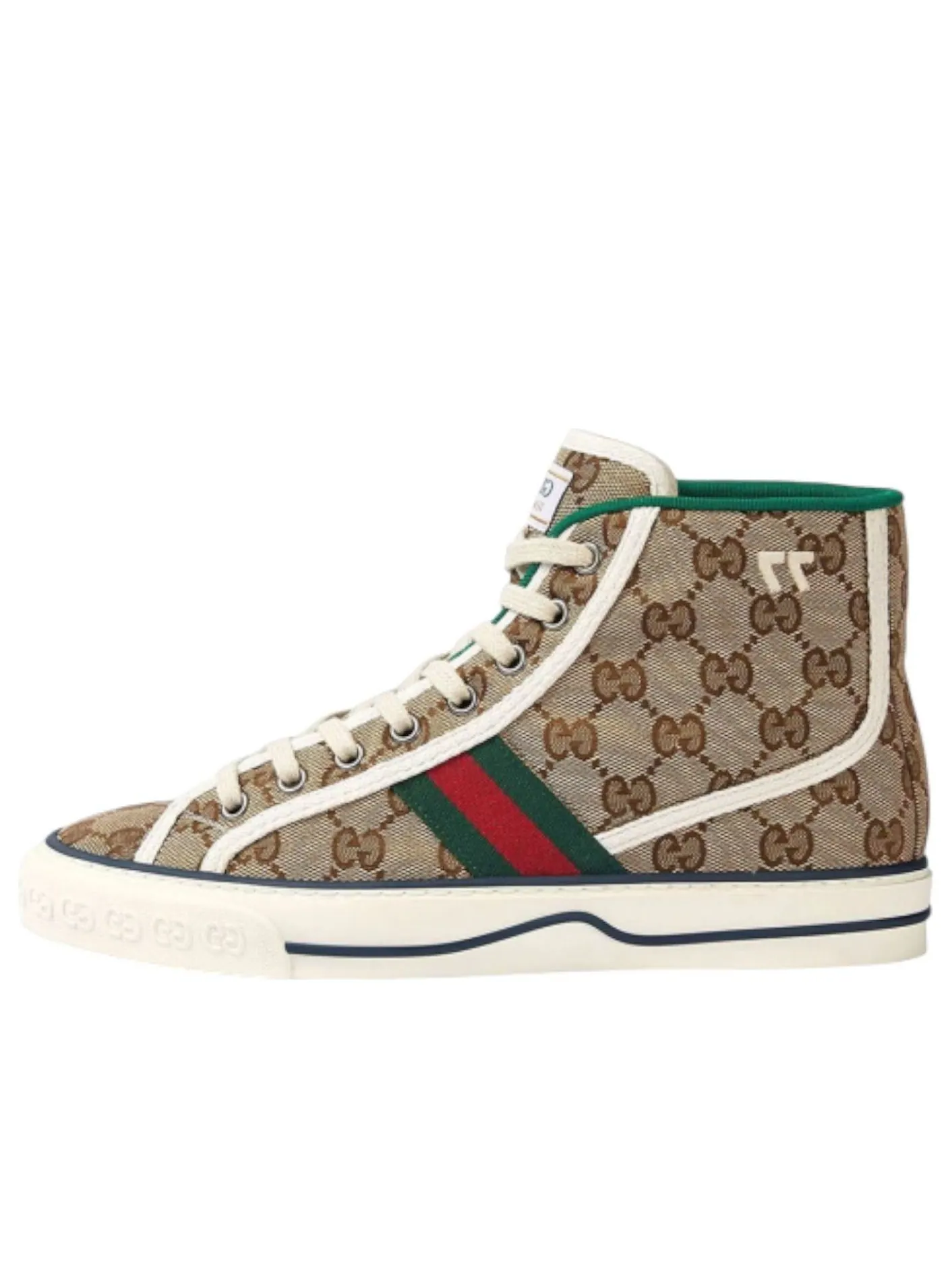 Кроссовки Gucci Tennis 1977 High Top, высокий верх — изображение 1 из 4, коричневый
