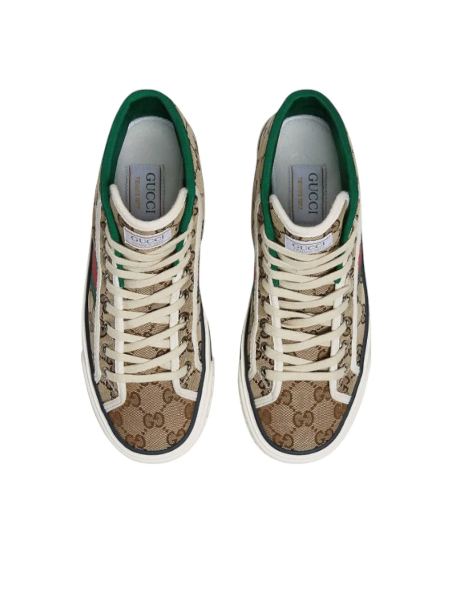 Кроссовки Gucci Tennis 1977 High Top, высокий верх — изображение 3 из 4, коричневый