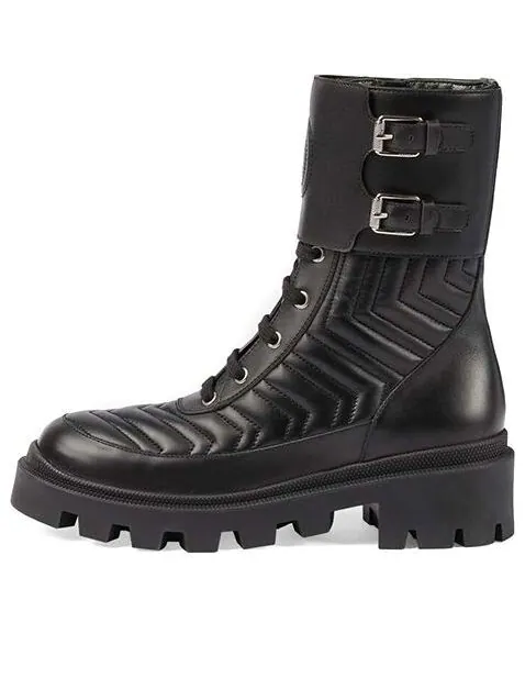 Кроссовки frances interlocking g combat boots 'black' Gucci — изображение 1 из 4, черный