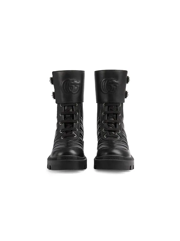 Кроссовки frances interlocking g combat boots 'black' Gucci — изображение 4 из 4, черный