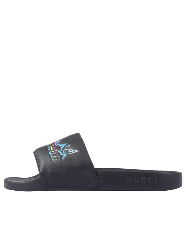 Сандалии pursuit slide 'hawaii - black' Gucci — изображение 1 из 4, черный