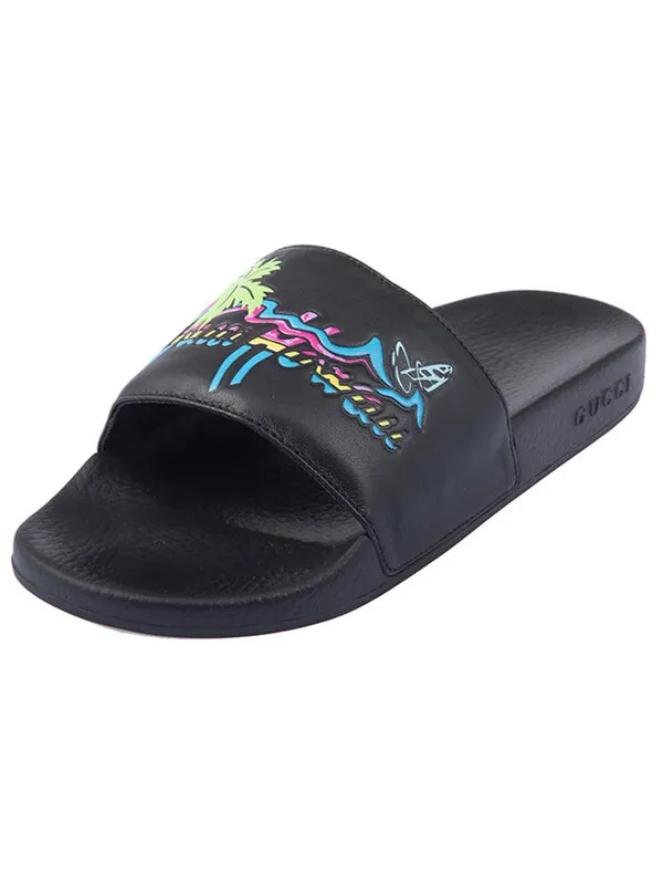 Сандалии pursuit slide 'hawaii - black' Gucci — изображение 4 из 4, черный