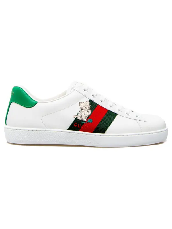 Кроссовки ace 'kitten' Gucci — изображение 2 из 4, белый