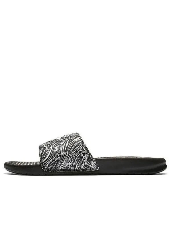 Тапочки benassi jdi print 'black summit white' Nike — изображение 1 из 4, черный