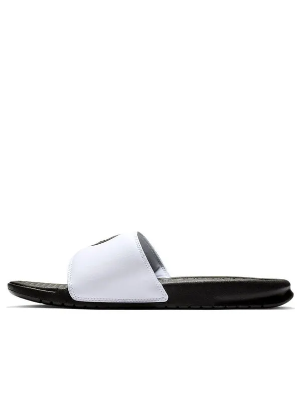 Тапочки jdi black white smiling face slippers 'black white' Nike — изображение 1 из 4, черный/белый