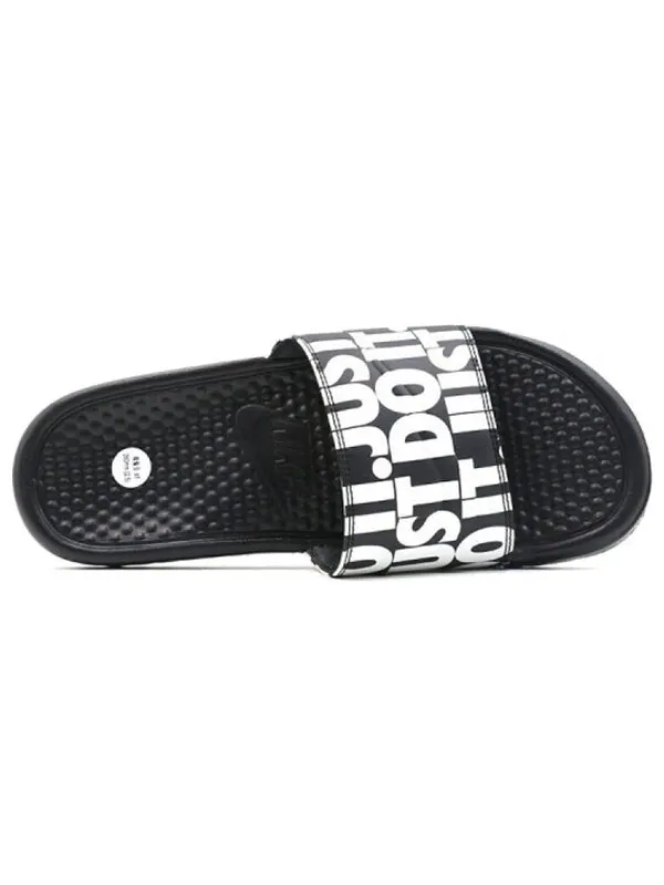 Тапочки benassi jdi print 'white' Nike — изображение 3 из 4, черный/белый