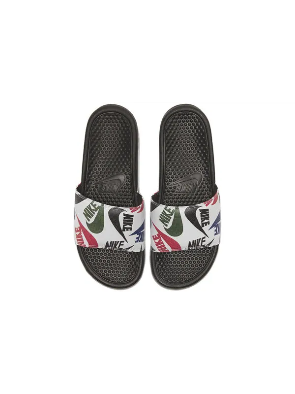 Тапочки benassi jdi slide 'swoosh print' Nike — изображение 3 из 4, черный