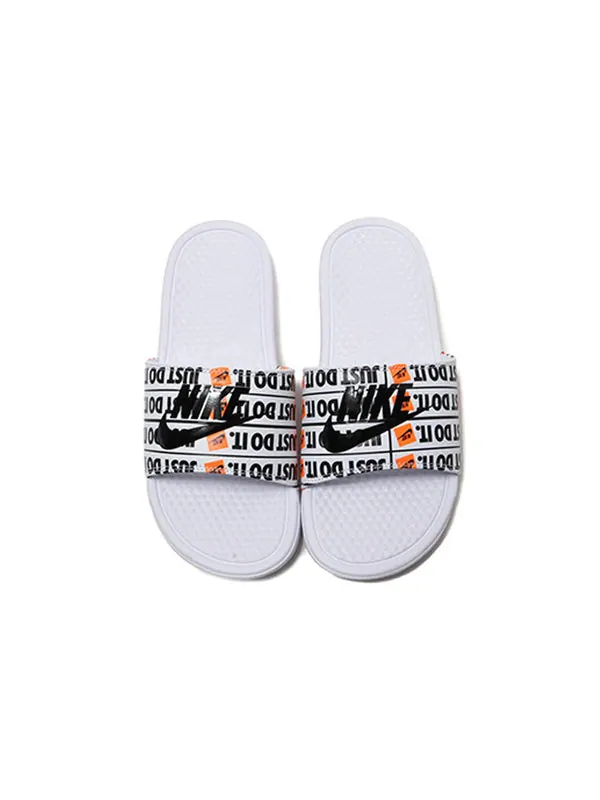 Тапочки benassi slide 'just do it print' Nike — изображение 4 из 4, черный/белый