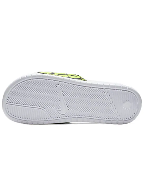 Тапочки benassi jdi print 'volt' Nike — изображение 4 из 4, белый/черный/зеленый