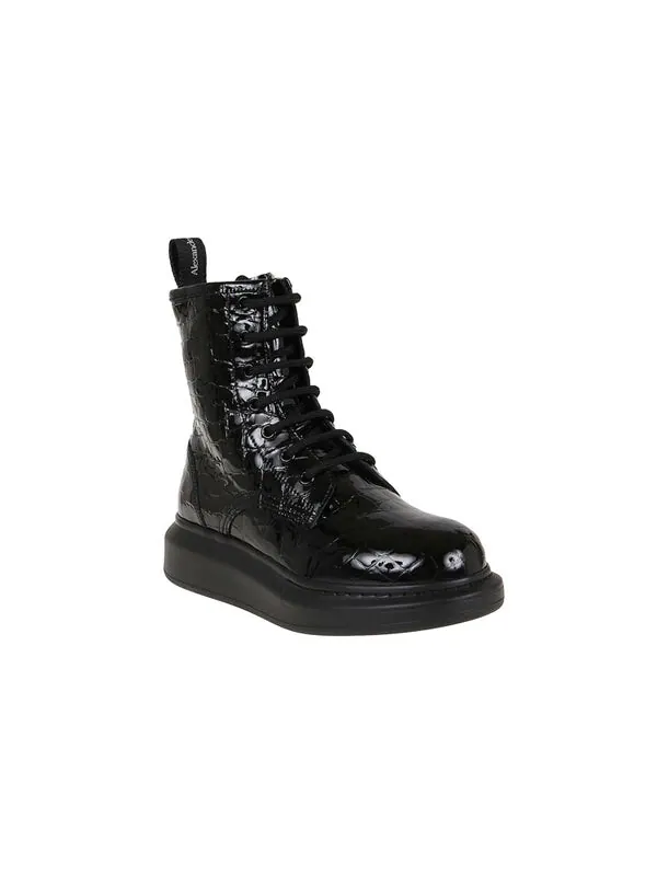 Кроссовки crocodile effect high hybrid boots 'black' Alexander Mcqueen — изображение 3 из 4, черный