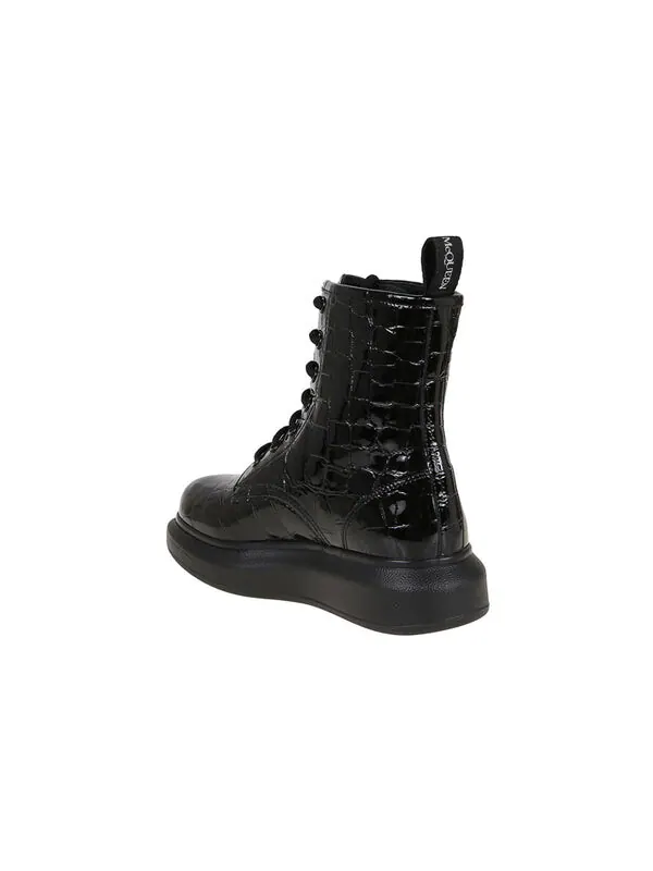 Кроссовки crocodile effect high hybrid boots 'black' Alexander Mcqueen — изображение 4 из 4, черный