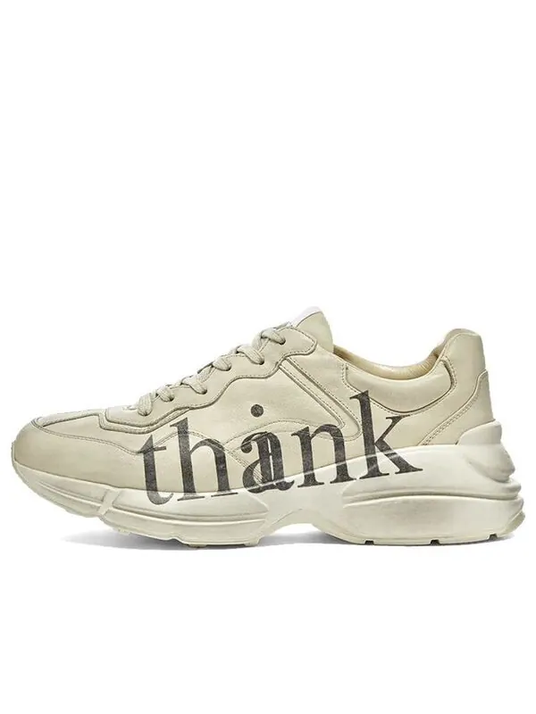 Кроссовки rhyton 'think & thank' Gucci — изображение 1 из 4, бежевый/белый