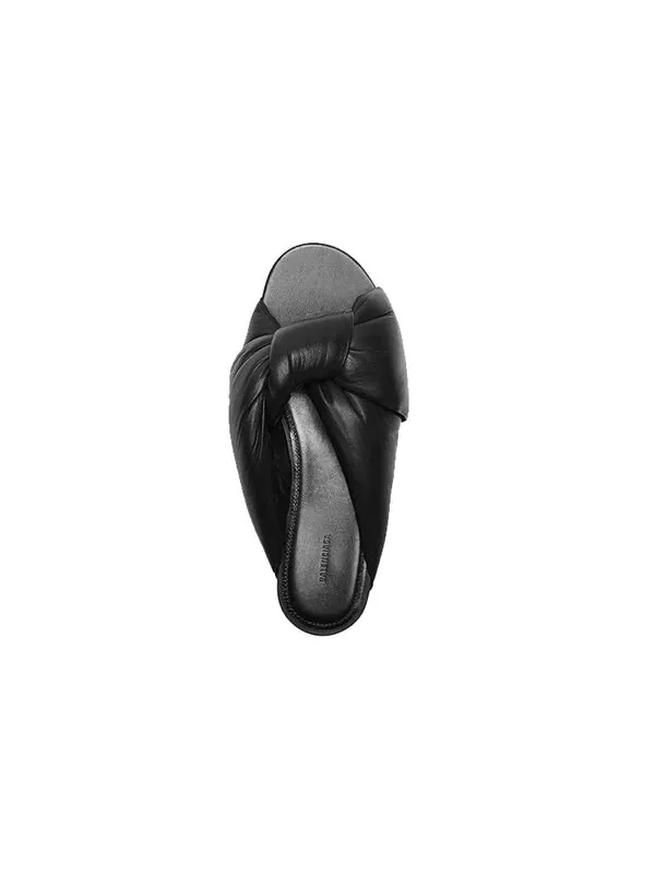 Тапочки drapy flat sandals 'black' Balenciaga — изображение 3 из 4, черный