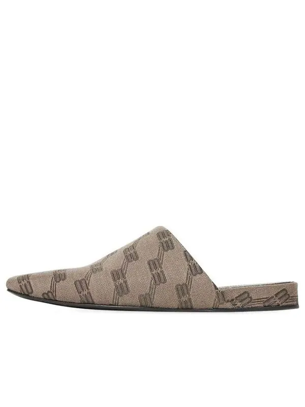 Тапочки cosy mules 'bb monogram brown' Balenciaga — изображение 1 из 4, коричневый