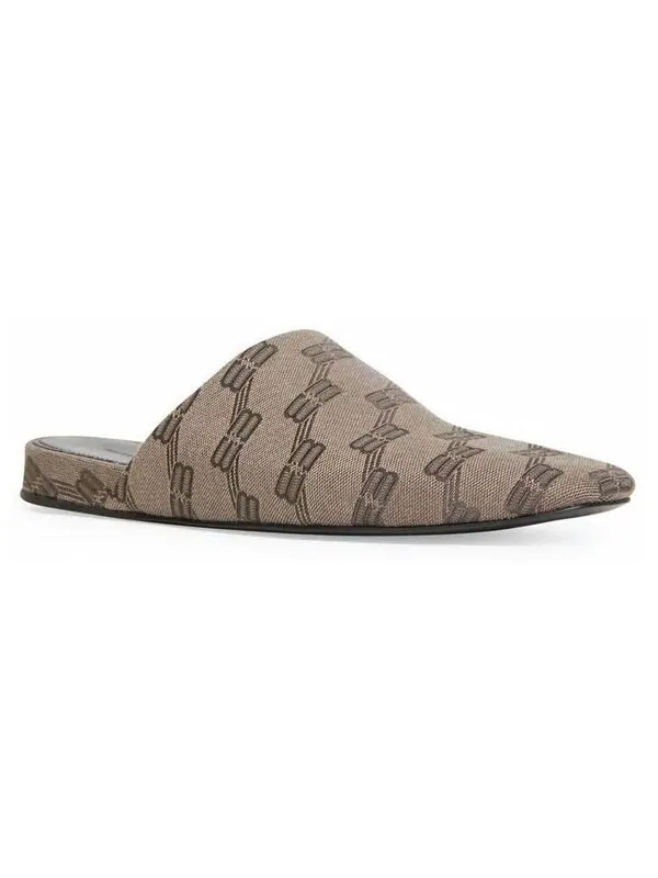Тапочки cosy mules 'bb monogram brown' Balenciaga — изображение 2 из 4, коричневый