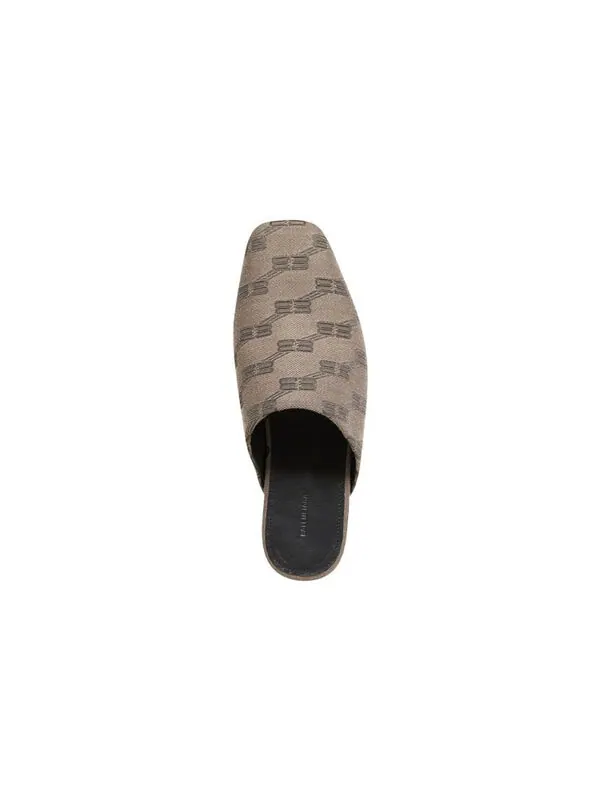 Тапочки cosy mules 'bb monogram brown' Balenciaga — изображение 3 из 4, коричневый
