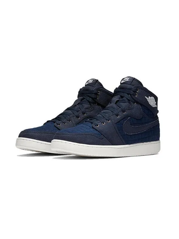 Кроссовки 1 ajko high og canvas 'obsidian' Air Jordan — изображение 2 из 4, золотистый