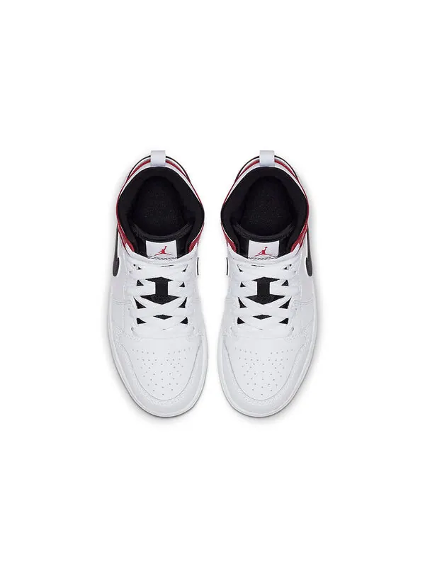 Кроссовки 1 средние Air Jordan — изображение 3 из 4, белый/черный/красный