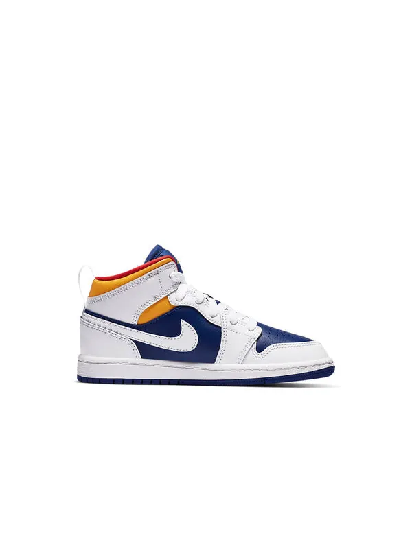 Кроссовки 1 средние Air Jordan — изображение 2 из 4, белый/темный синий