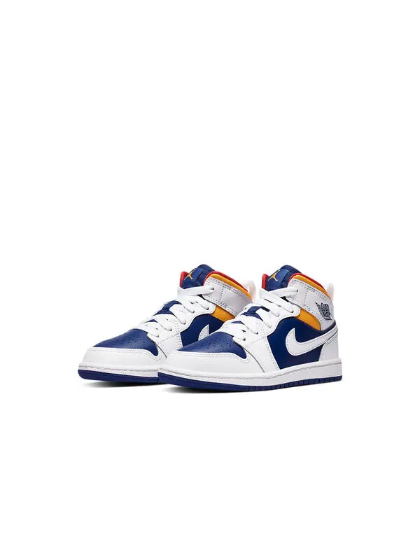 Кроссовки 1 средние Air Jordan — изображение 3 из 4, белый/темный синий