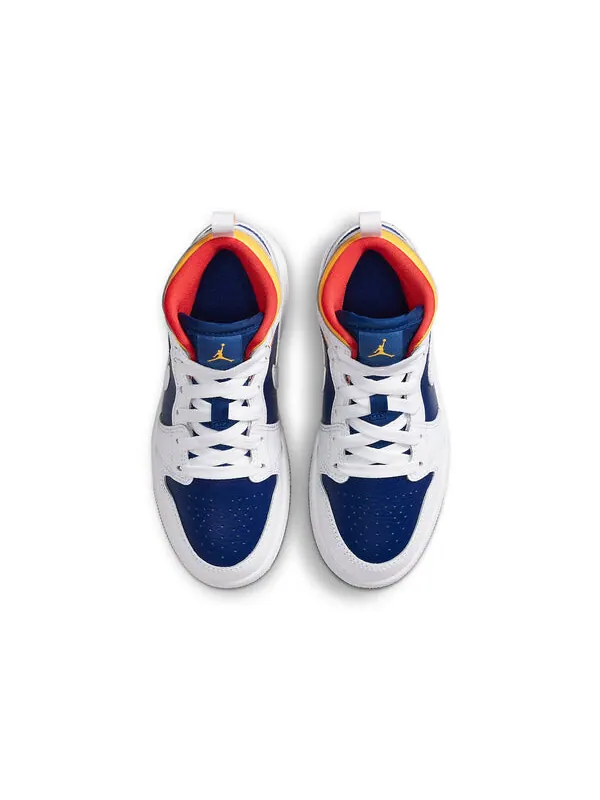 Кроссовки 1 средние Air Jordan — изображение 4 из 4, белый/темный синий
