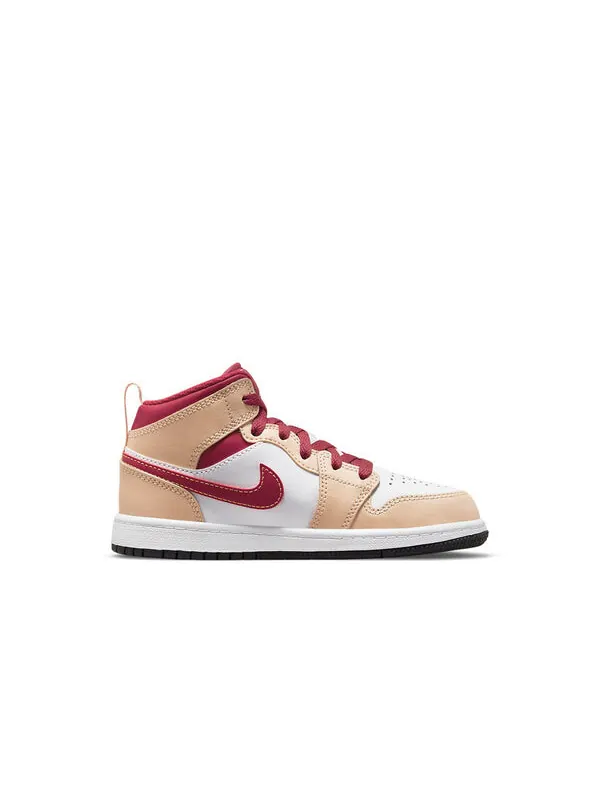 Кроссовки 1 mid 'light curry cardinal red' Air Jordan — изображение 2 из 4