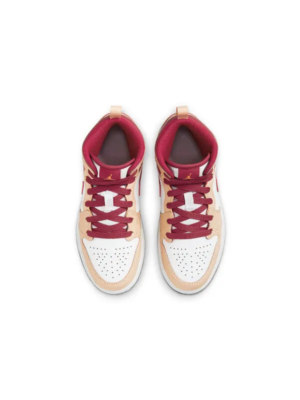 Кроссовки 1 mid 'light curry cardinal red' Air Jordan — изображение 4 из 4