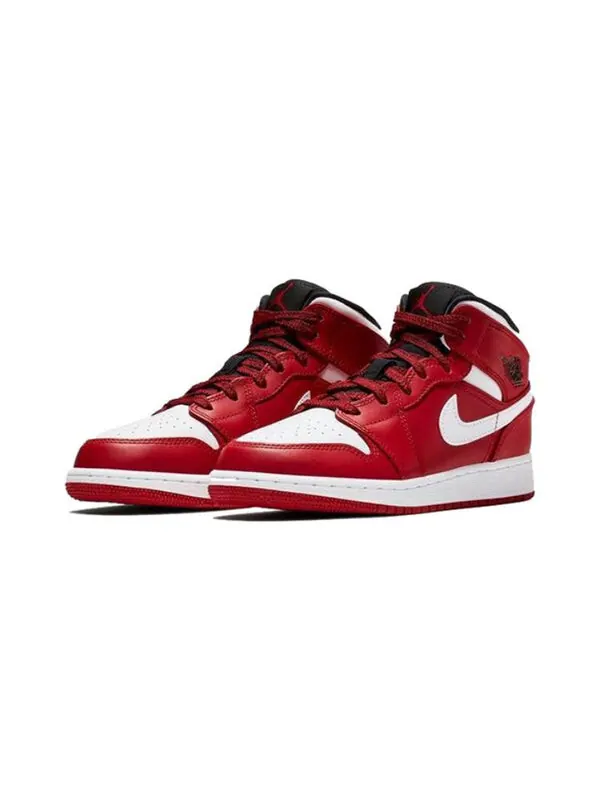 Кроссовки 1 ретро средние Air Jordan — изображение 2 из 4, красный/белый-черный