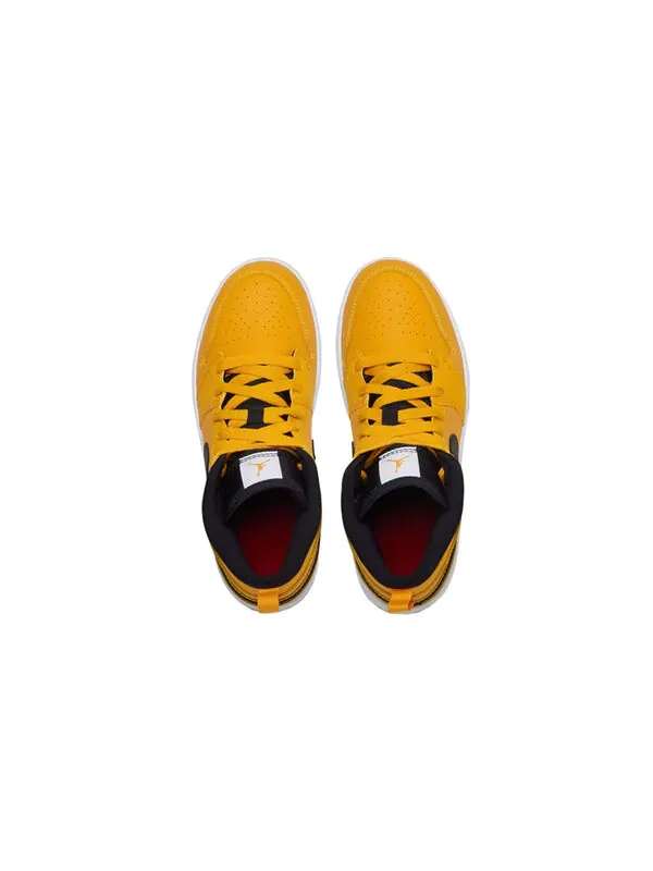 Кроссовки 1 средние Air Jordan — изображение 2 из 4, золотистый/черный/белый