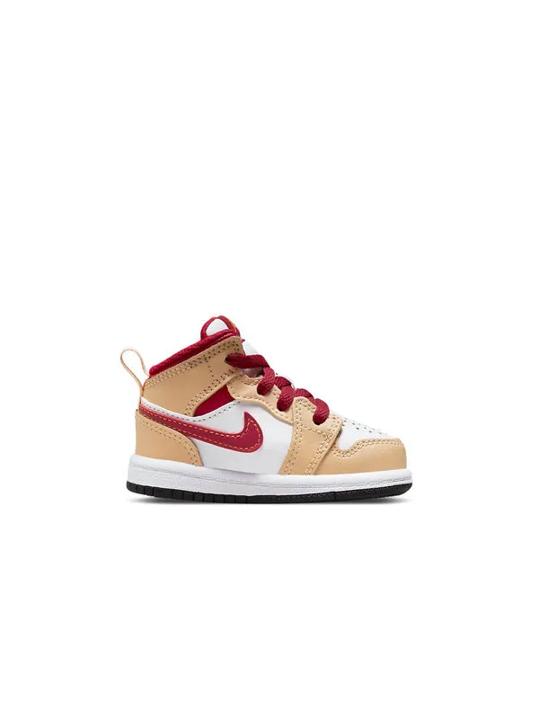 Кроссовки 1 mid 'light curry cardinal red' Air Jordan — изображение 2 из 4