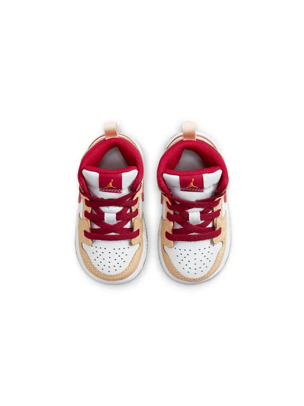 Кроссовки 1 mid 'light curry cardinal red' Air Jordan — изображение 4 из 4