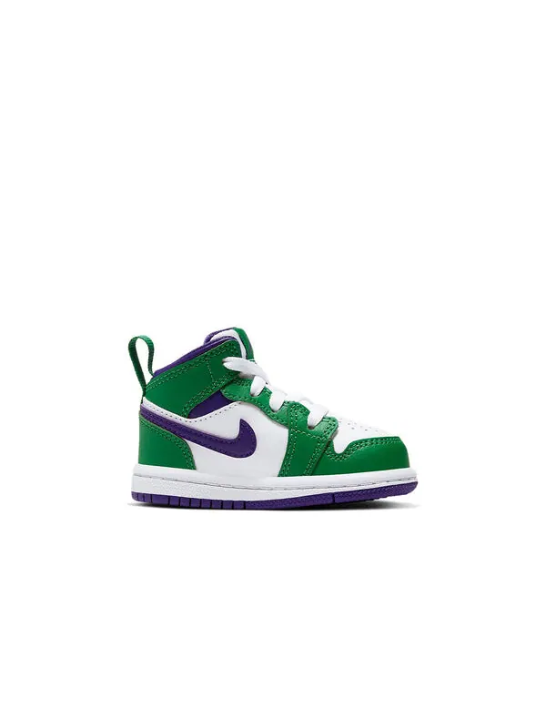 Кроссовки 1 средние Air Jordan — изображение 2 из 4, зеленый/белый/черный