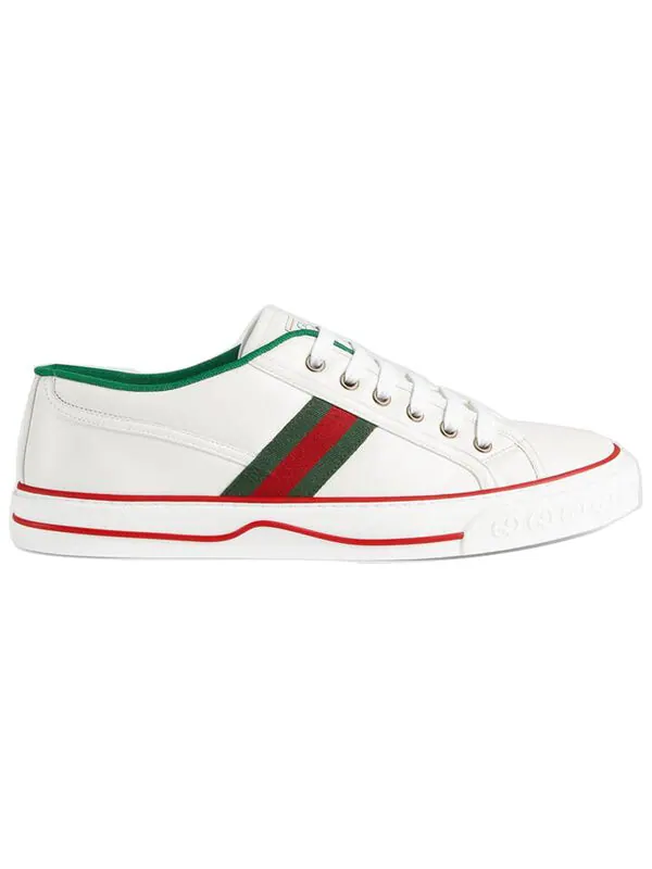 Кроссовки tennis 1977 'white' Gucci — изображение 2 из 4, белый/зеленый/красный