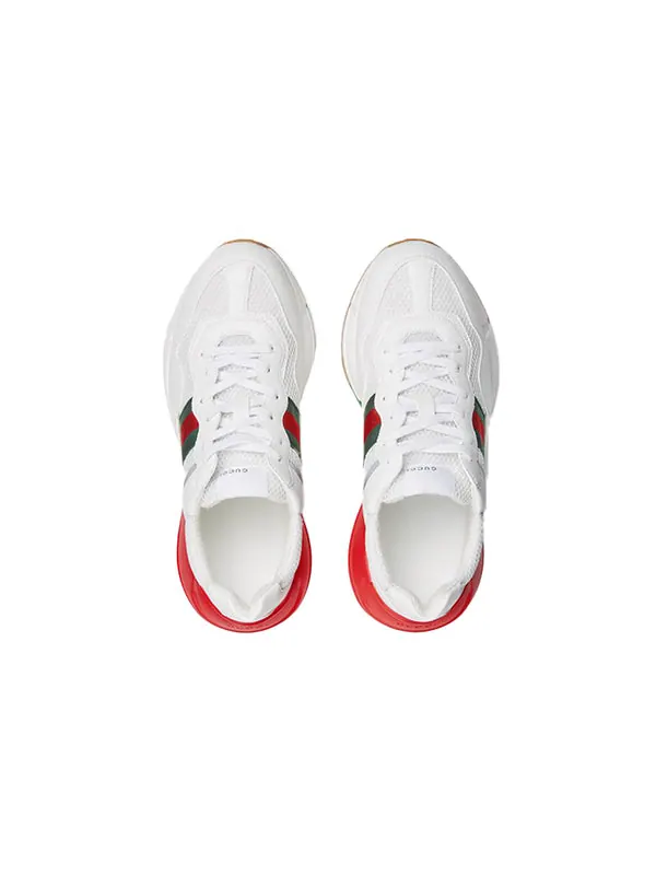 Кроссовки rhyton 'white red green reflective' Gucci — изображение 3 из 4, белый/красный/зеленый