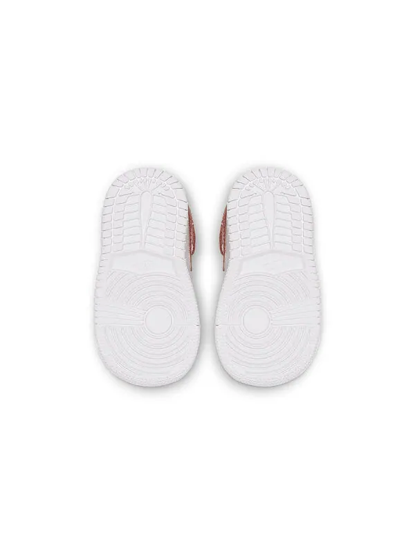 Кроссовки 1 средние Air Jordan — изображение 3 из 3, белый/розовый золотистый