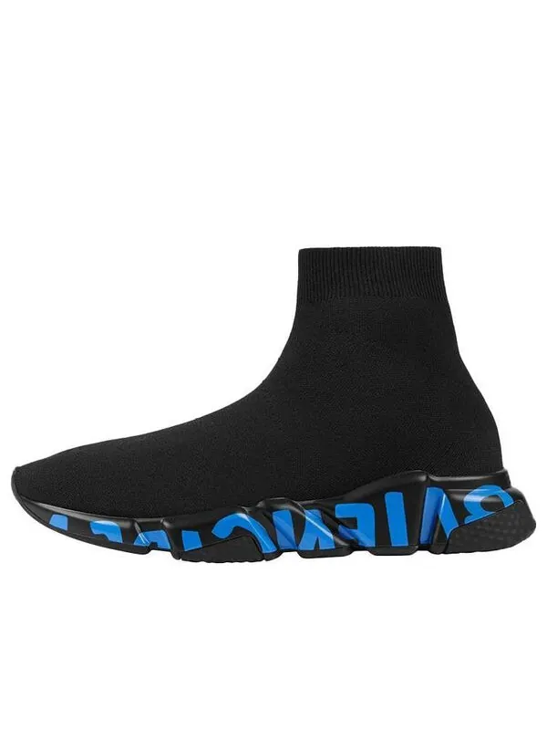 Кроссовки speed sports shoes black/blue Balenciaga — изображение 1 из 4, черный/синий