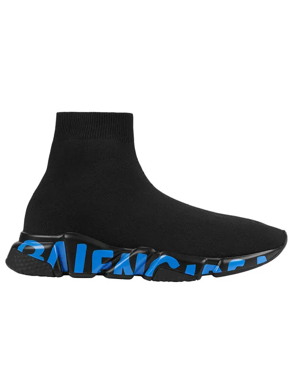 Кроссовки speed sports shoes black/blue Balenciaga — изображение 2 из 4, черный/синий
