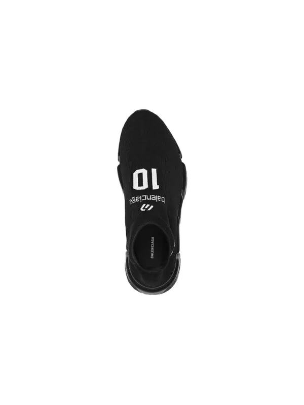 Кроссовки speed lt soccer sponsor logo sneakers 'black knit' Balenciaga — изображение 3 из 4, черный/белый