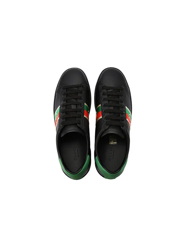 Кроссовки ace elastic web 'interlocking g - black' Gucci — изображение 4 из 4, черный