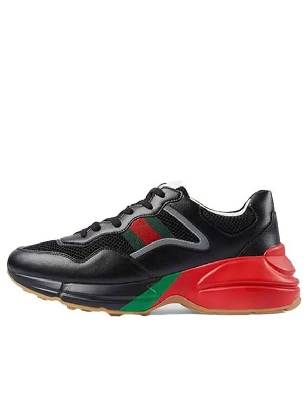 Кроссовки rhyton 'black red green reflective' Gucci — изображение 1 из 3, черный/красный/зеленый