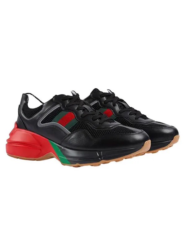 Кроссовки rhyton 'black red green reflective' Gucci — изображение 2 из 3, черный/красный/зеленый