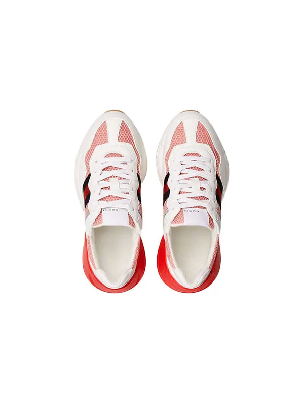 Кроссовки rhyton 'white pink reflective' Gucci — изображение 4 из 4, белый розовый